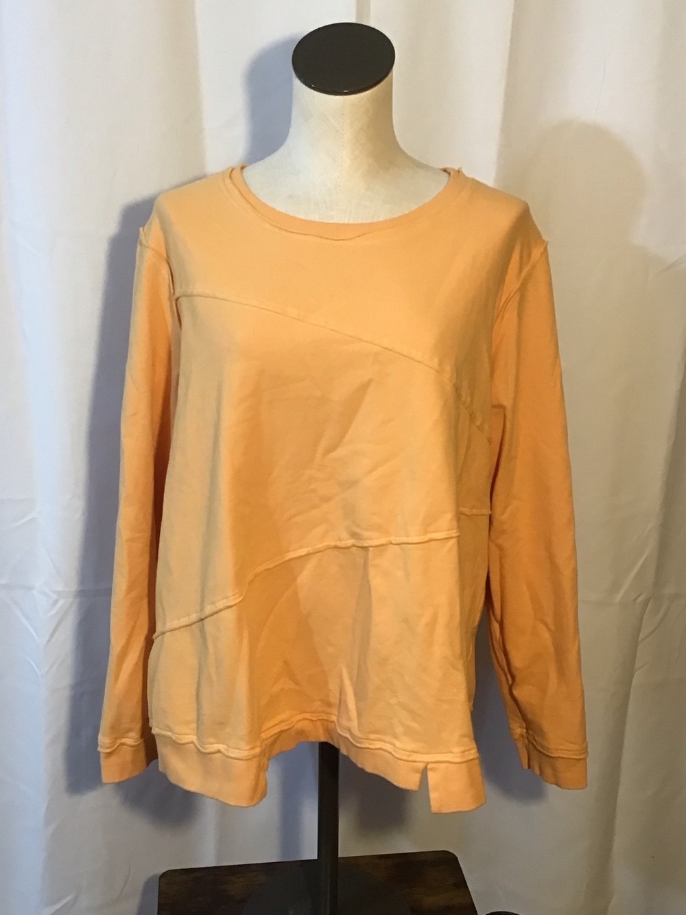 Kleen Orange Crewneck Patchwork Sweatshirt